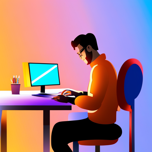 컴퓨터하는 남자