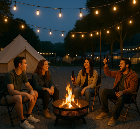 친구들과 모닥불 캠핑 관련사진