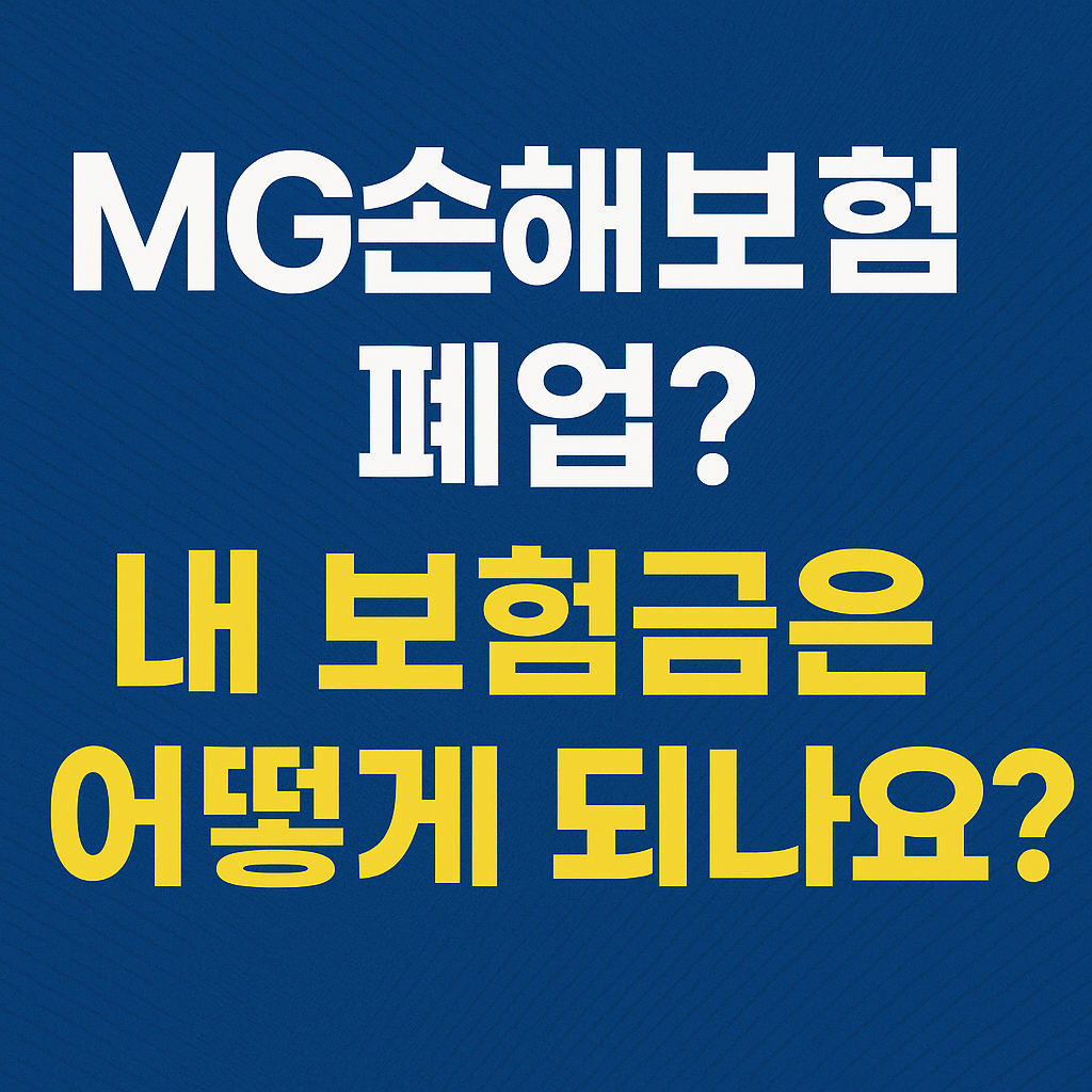 MG손해보험 폐업