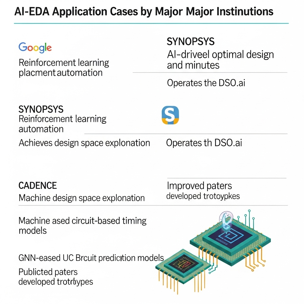 주요 기업 및 기관의 AI-EDA 적용 사례