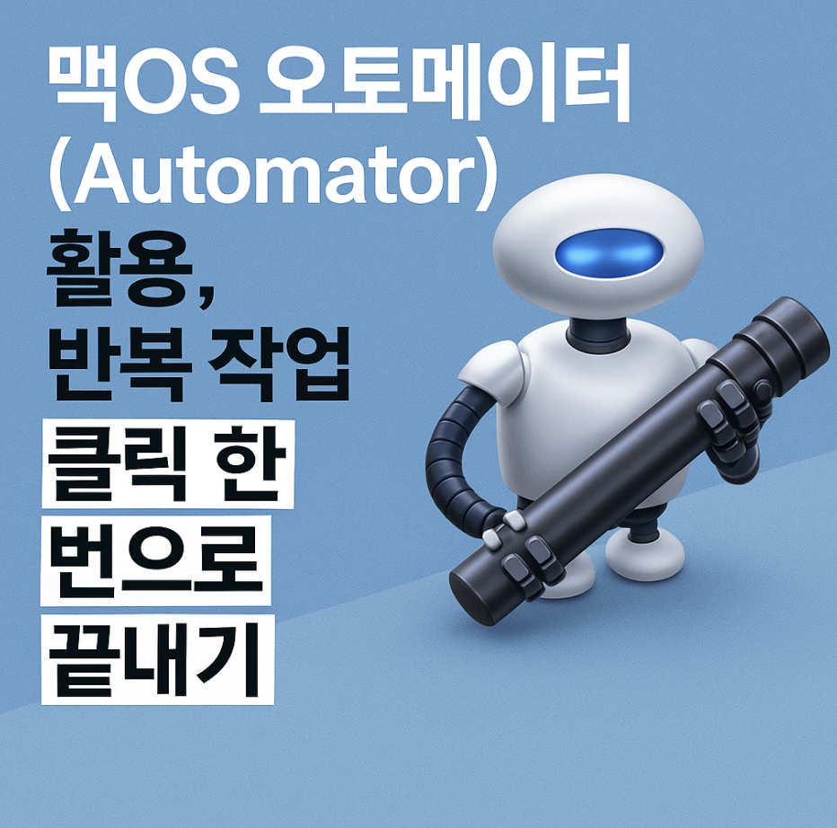 맥OS 오토메이터(Automator) 활용, 반복 작업 클릭 한 번으로 끝내기