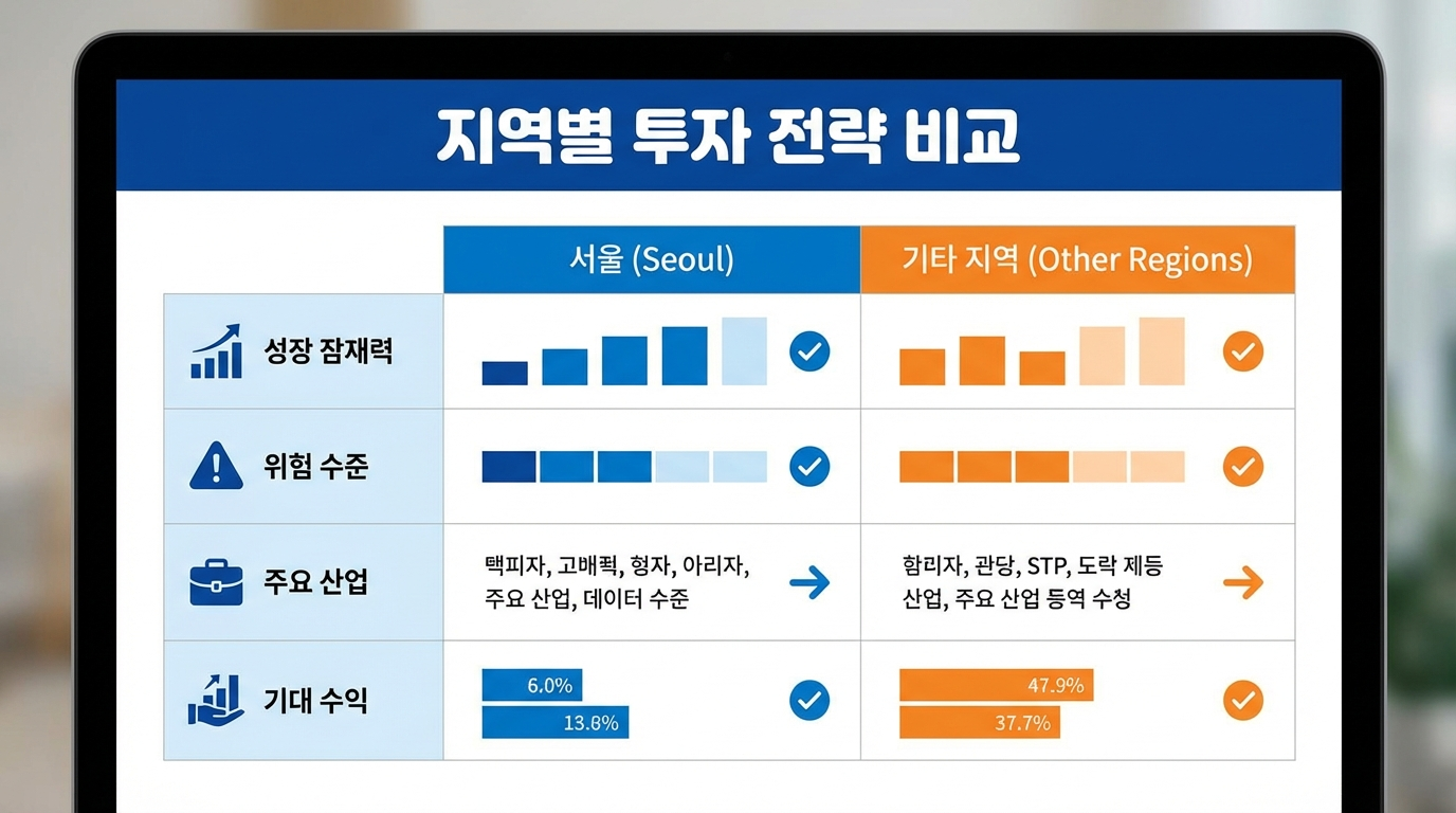 서울 vs 수도권 vs 지방, 지역별 투자 전략 비교