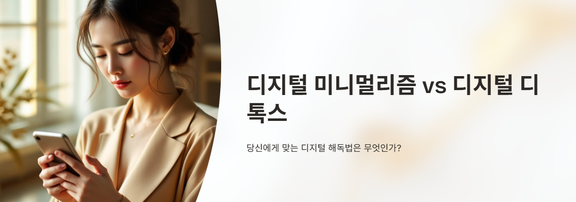 디지털 미니멀리즘 vs 디지털 디톡스: 당신에게 맞는 디지털 해독법 이미지