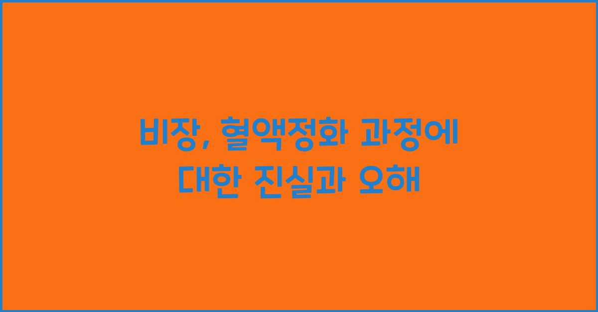비장, 혈액정화 과정