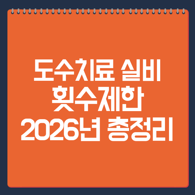 도수치료 실비 횟수 제한 2026년 총정리
