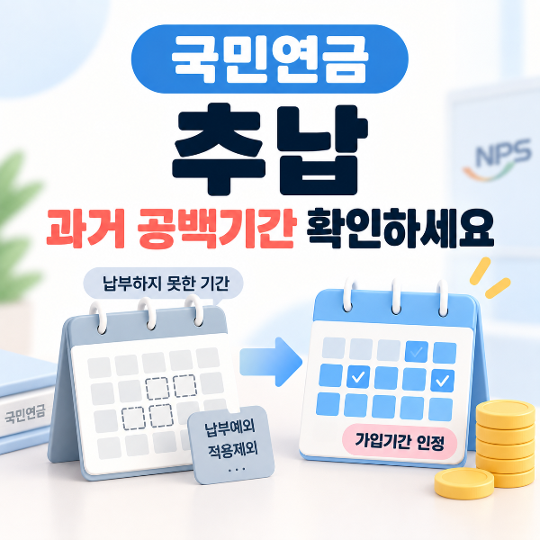 국민연금 추납으로 과거 납부 공백기간을 채우는 방법