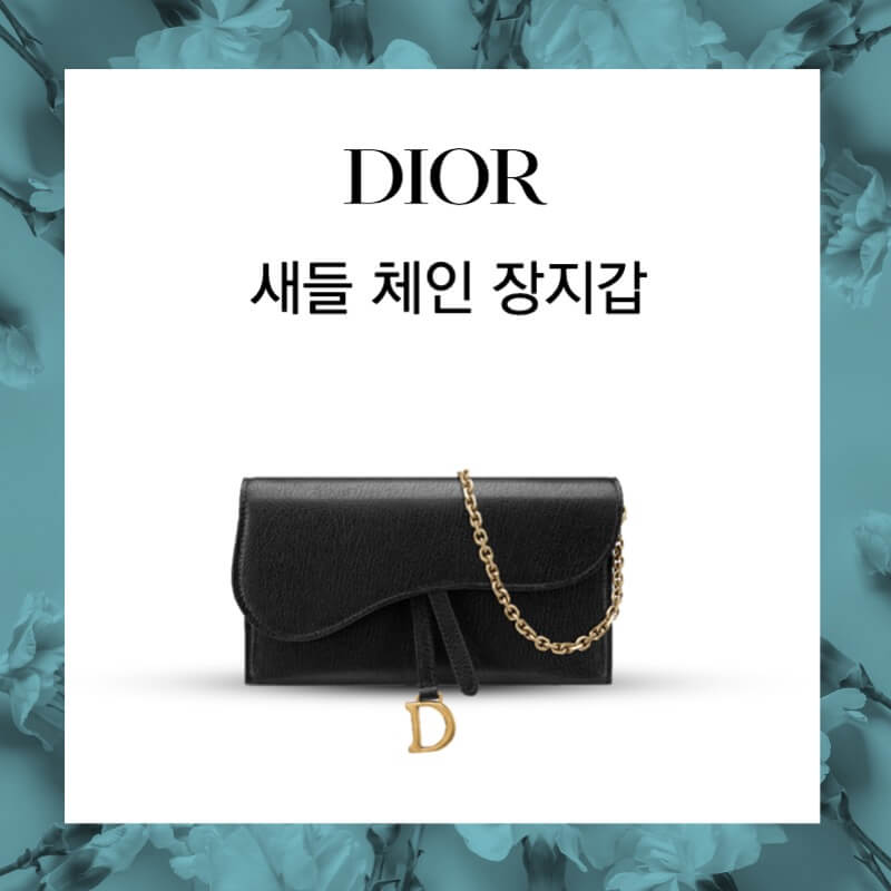 디올 새들 체인 장지갑 이미지