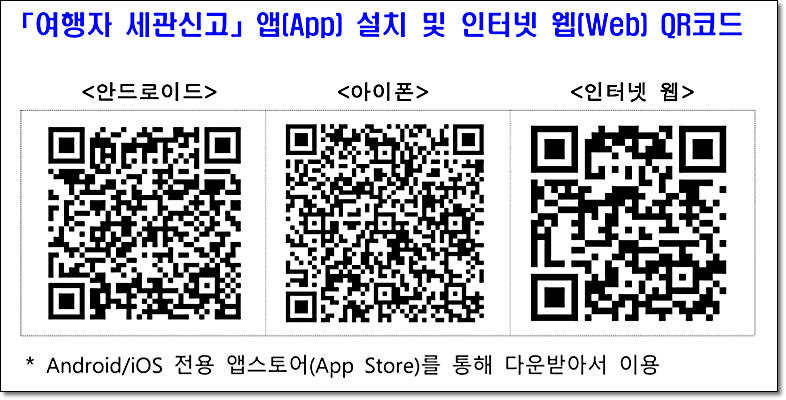 여행자 세관신고 앱