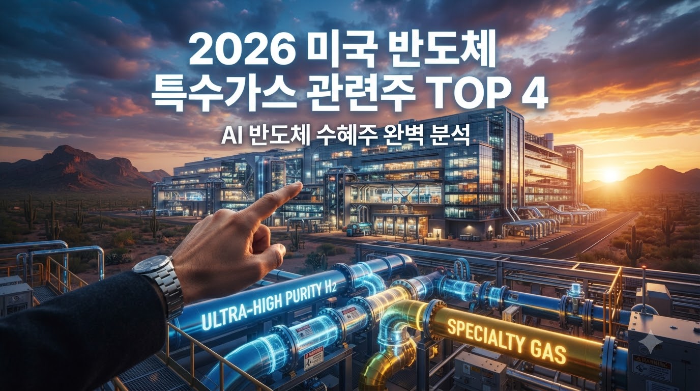 AI 반도체 수혜주: 독점력 높은 미국 특수가스·소재 관련주 4선