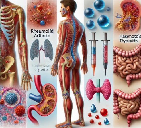 자가면역질환 감염시 의학적 이미지