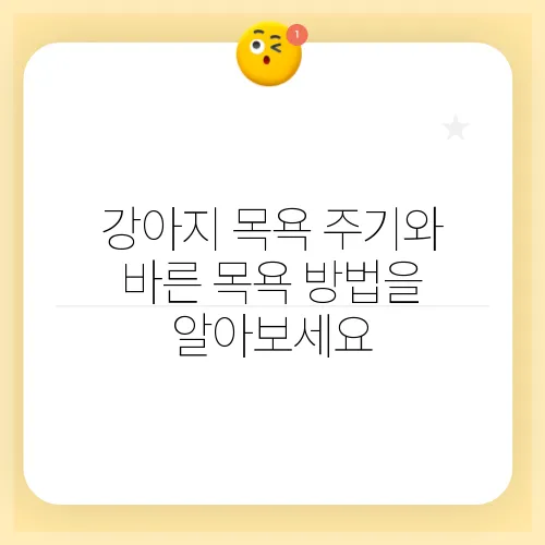 강아지 목욕 주기와 바른 목욕 방법을 알아보세요