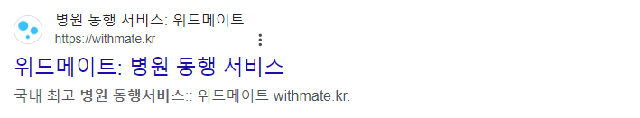 동행서비스 민간업체 (예시)