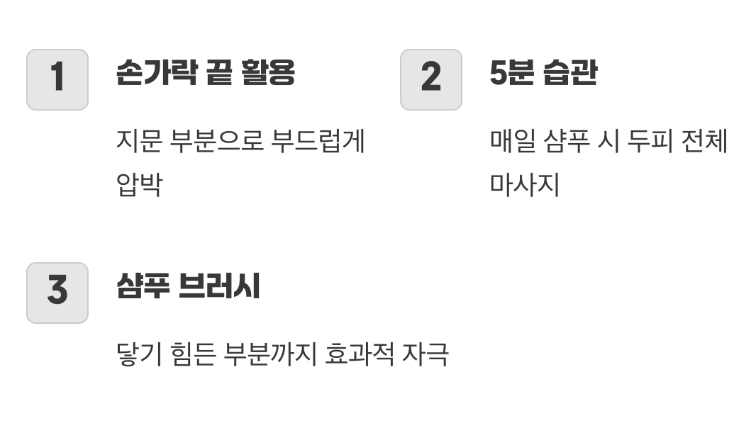 잠든 혈관을 깨우는 두피 마사지