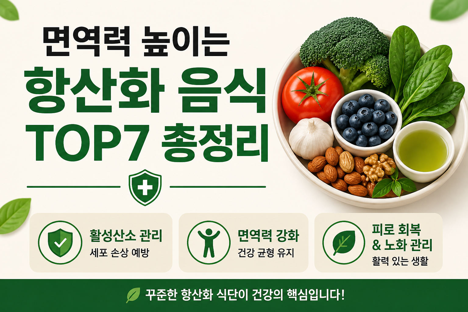 면역력 높이는 항산화 음식 TOP7 총정리 -사진-