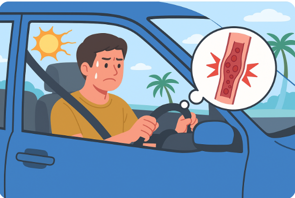 휴가철 장거리 운전 혈전 위험