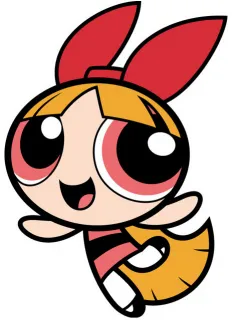 파워퍼프걸 캐릭터 블로섬의 모습.