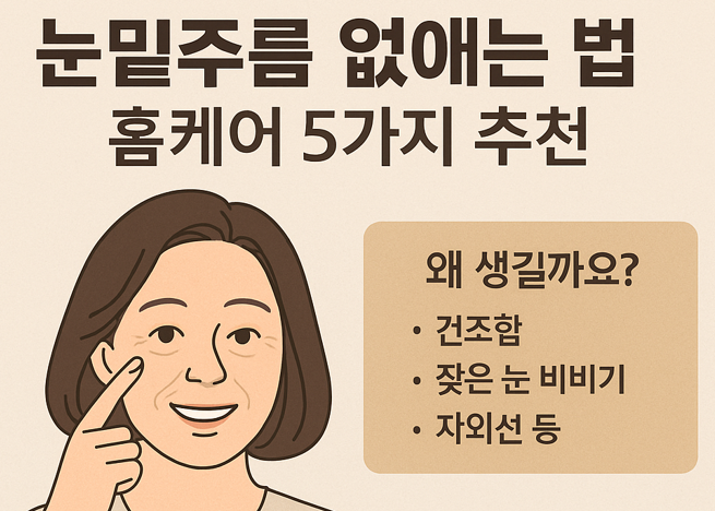 눈밑주름 없애는 방법