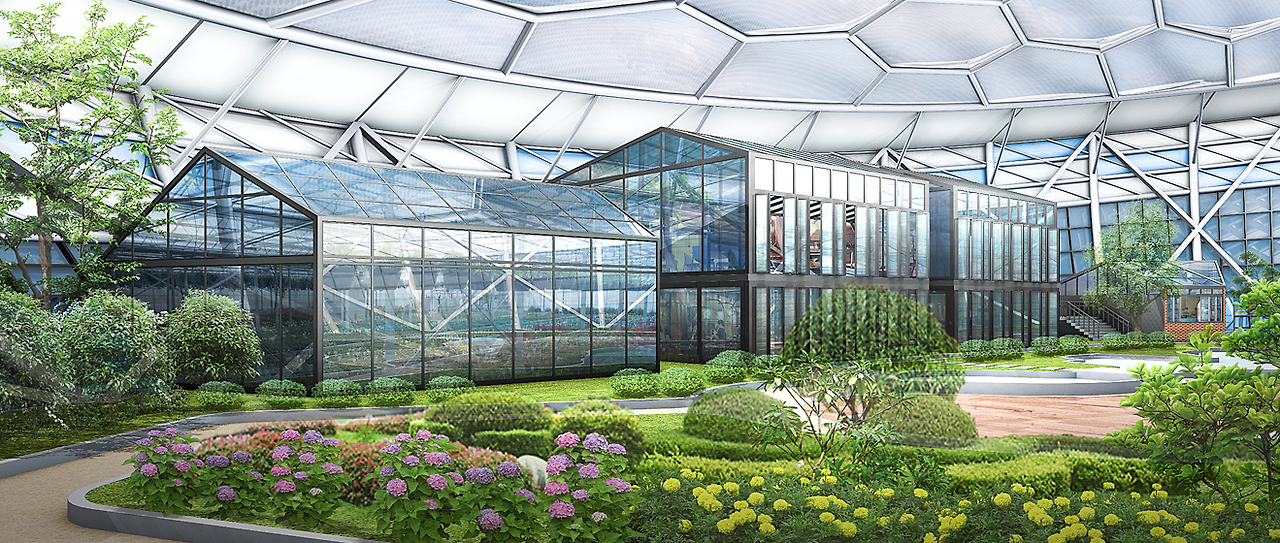 부천 식물원 수피아 전경