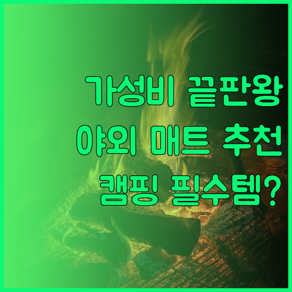 가성비 끝판왕 야외 매트 추천 캠핑