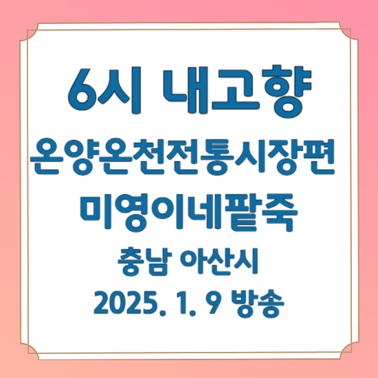 6시 내고향 온양온천전통시장