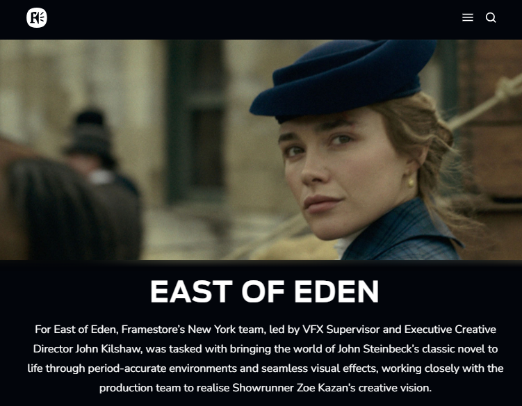 Framestore, 넷플릭스 드라마 ‘East of Eden’ VFX Breakdown 공개