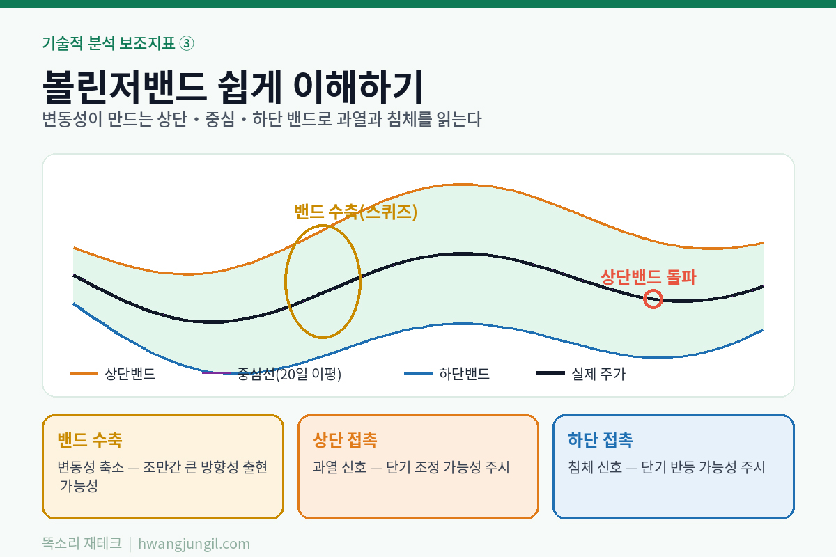 볼린저밴드 스퀴즈 돌파 인포그래픽