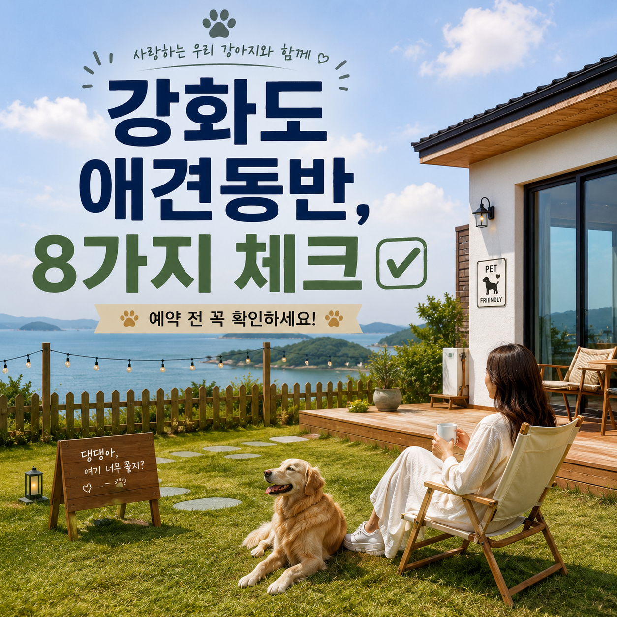 강화도 애견동반 펜션 추천 반려견 독채 마당 숙소 선택 이미지