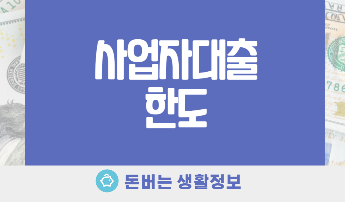 사업자대출 한도