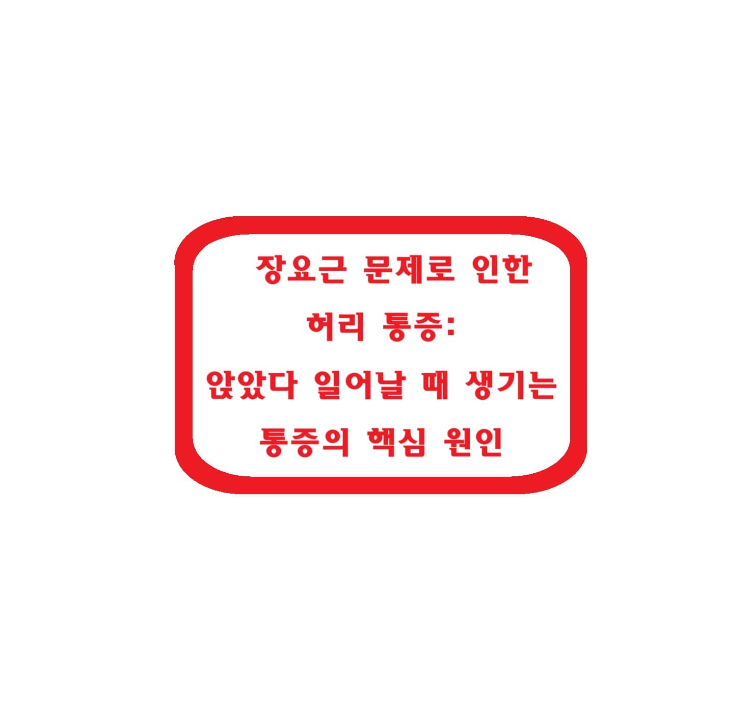 장요근 문제로 인한 허리 통증:앉았다 일어날 때 생기는 통증의 핵심 원인