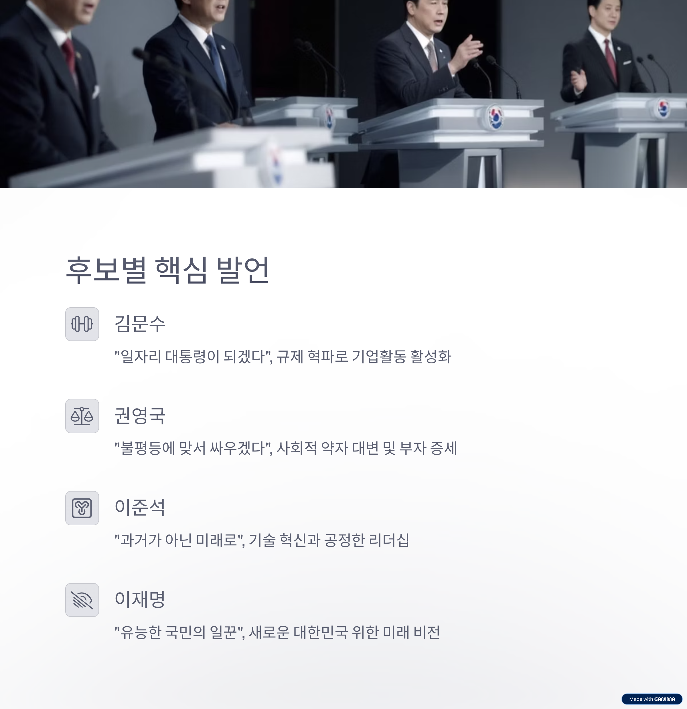 제21대 대통령 후보 경제 토론회, 유권자가 주목해야 할 핵심 요약