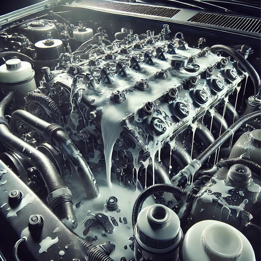 엔진오일 냉각수 유입