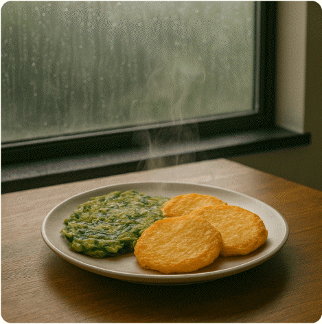 비오는 날 감자전 부추전 김치전 바싹 3