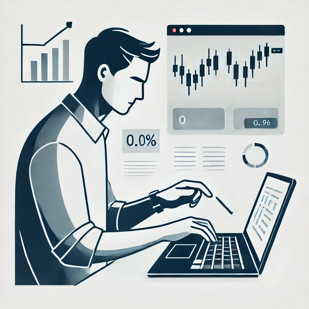 증권사 계좌를 개설하는 남자