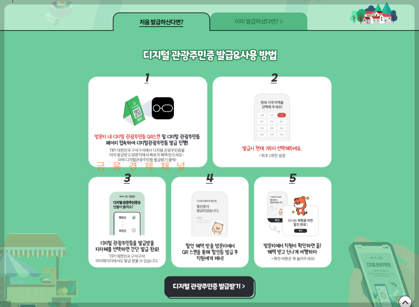 디지털 관광주민증 발급받기 이미지