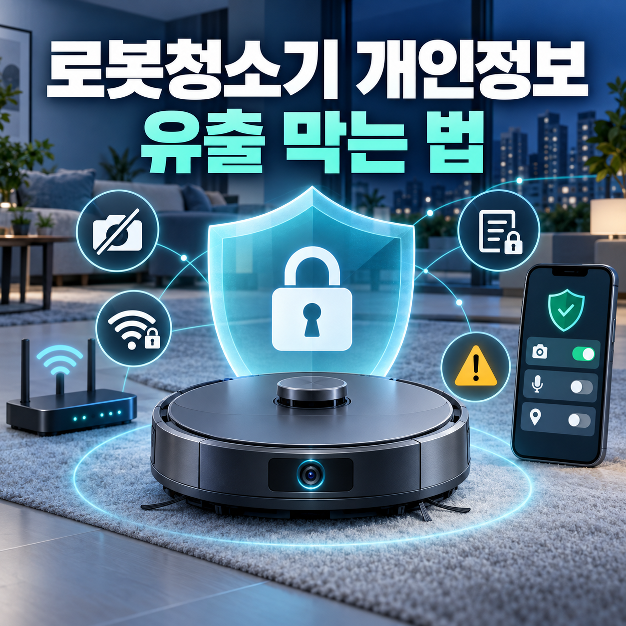 로봇청소기 개인정보 유출 막는 법 - 카메라&middot;앱 권한&middot;와이파이 보안 설정