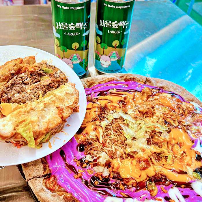 성수, 서울숲, 뚝섬 맛집 수제버거, 폭포 치즈 토핑, 탑 뉴욕 치즈 타워 피자