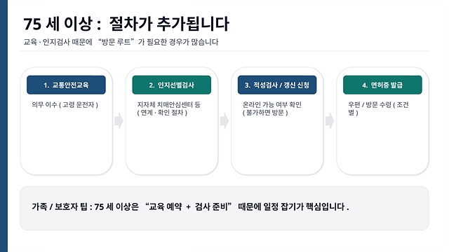 운전면허 적성검사 갱신, 과태료, 면허취소-핵심정리