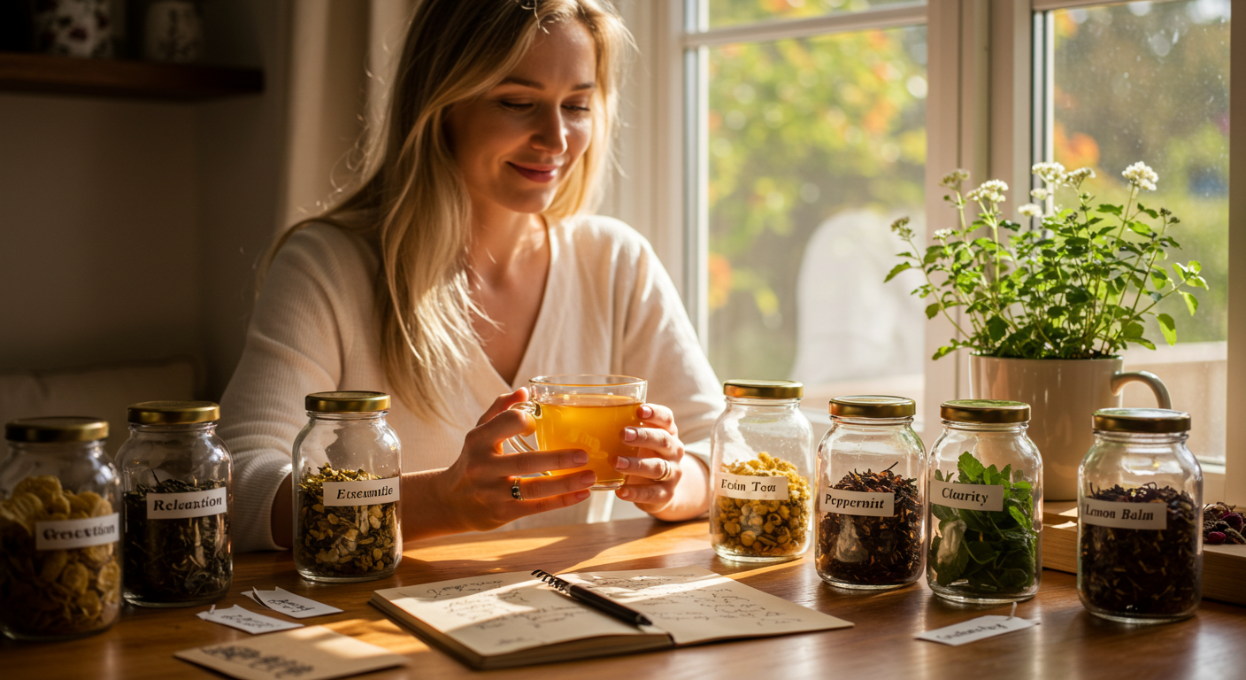 차 한 잔이 주는 위로와 감정 정리법, 차의 종료와 효능에 관한 이미지