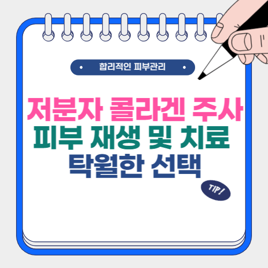 저분자 콜라겐 주사 피부 재생 및 치료 탁월한 선택