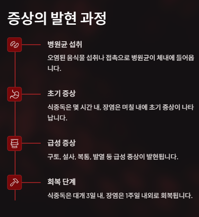 식중독& 장염 차이점, 원인, 자가진단, 증상완화, 예방법