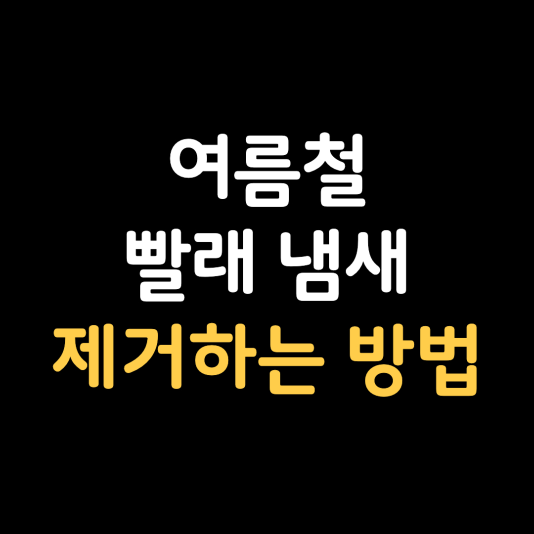 빨래 냄새 쉰내 제거하는 방법