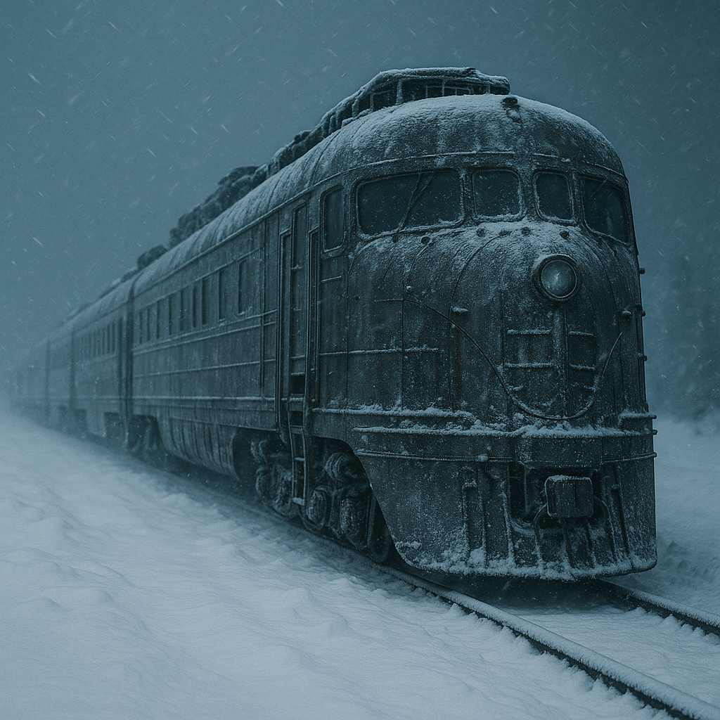 눈 덮인 설국열차 외관 사진