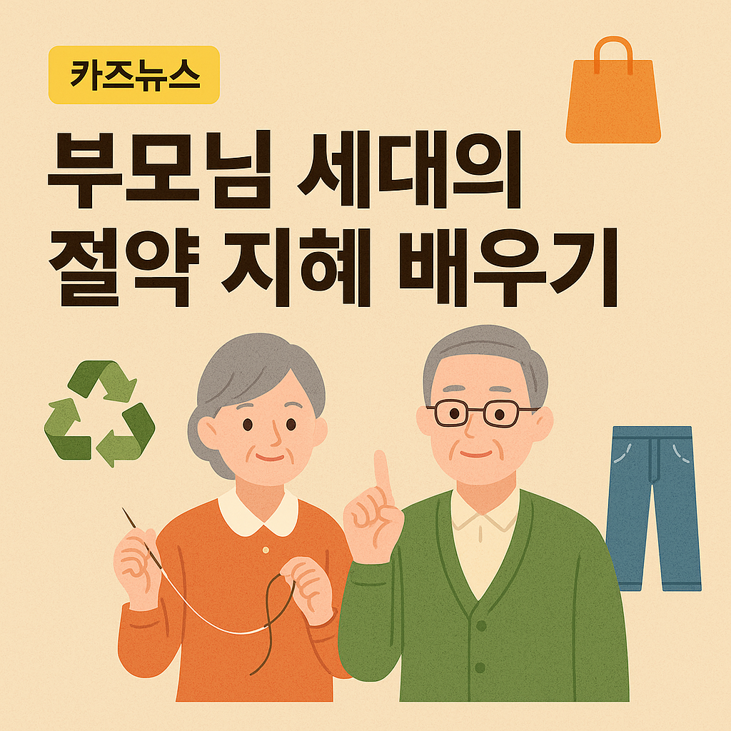 부모님 세대의 절약 지혜 배우기