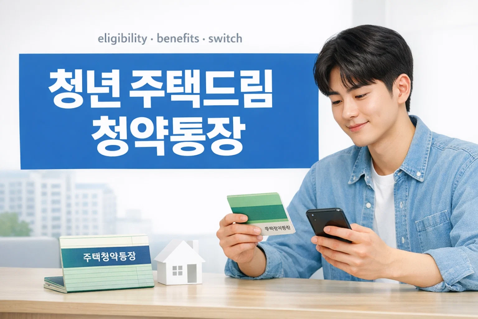 청년 주택드림 청약통장 자격과 혜택, 전환 여부를 한눈에 이해할 수 있도록 핵심 요소를 정리한 대표 이미지