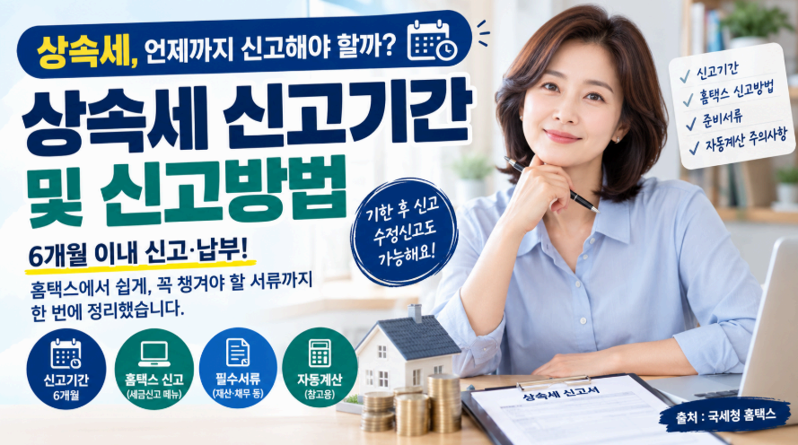상속세 신고기간 및 신고방법 이미지사진