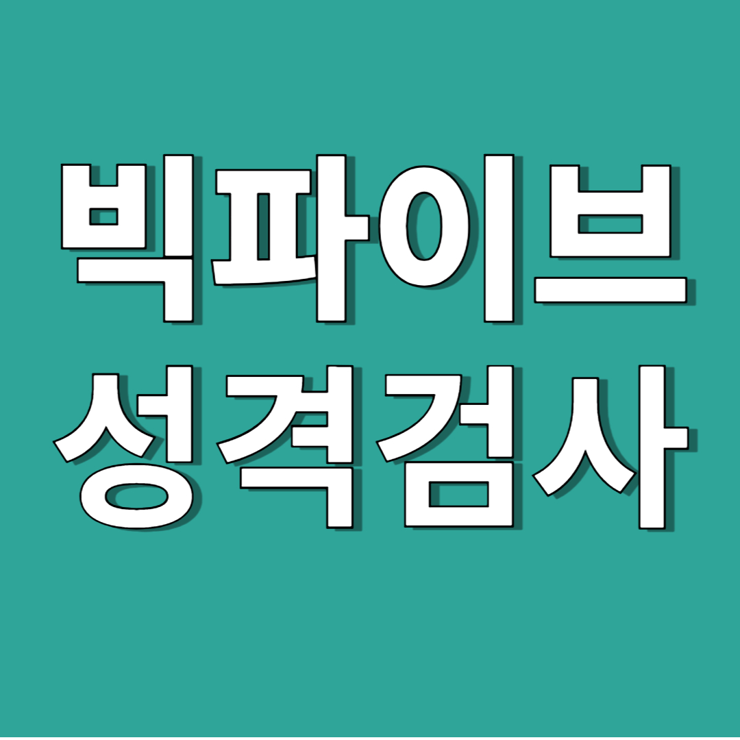 빅파이브 성격검사 온라인 무료
