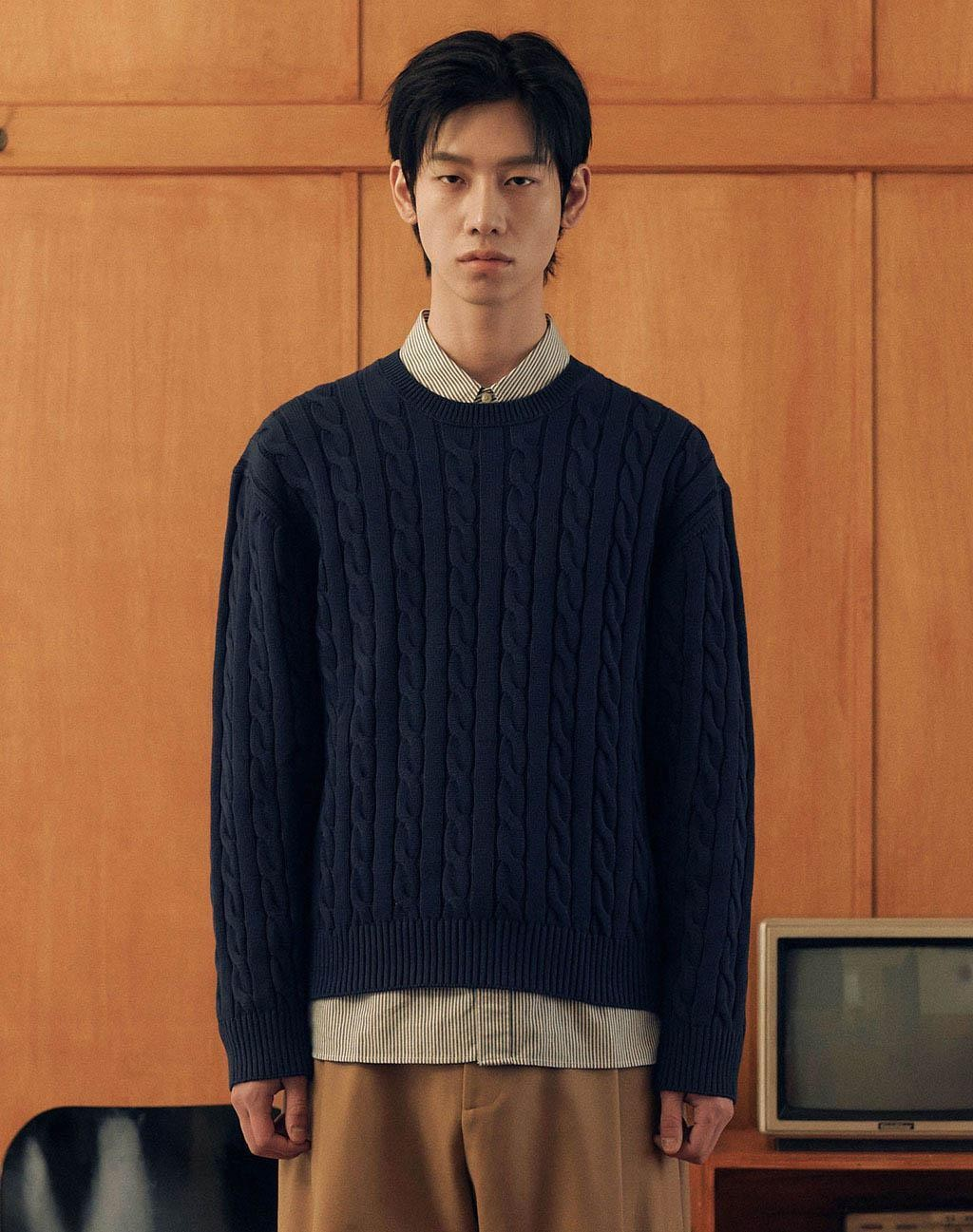 겨울철 이너웨어 : 메르고 라운드넥 니트