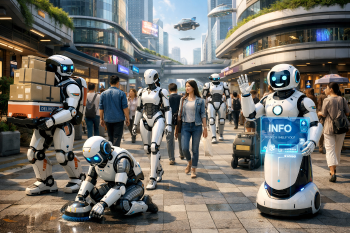 가정뿐만 아니라 사회 전반에서 인간과 공존하며 활동하는 로봇 사회의 전망