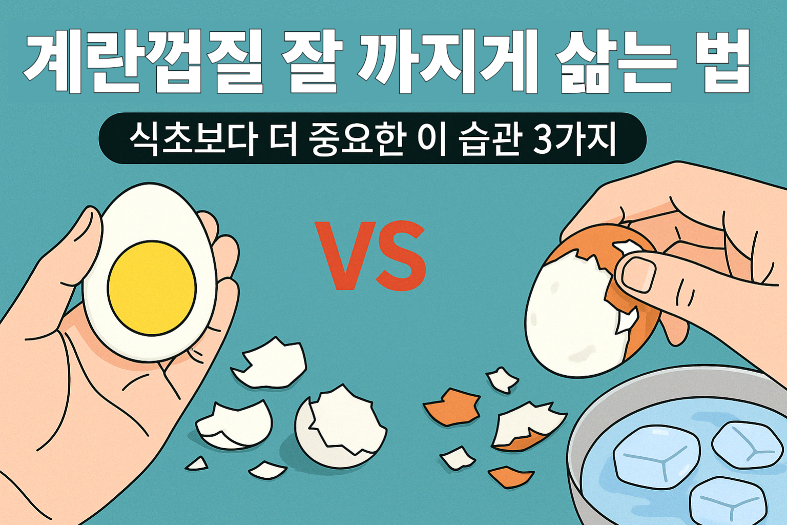 계란껍질 잘까지게 삶는법 썸네일