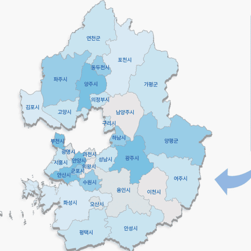 경기도 지도 크게보기 방법